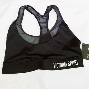 Victoria Sport RacerBack Black Sports Bra